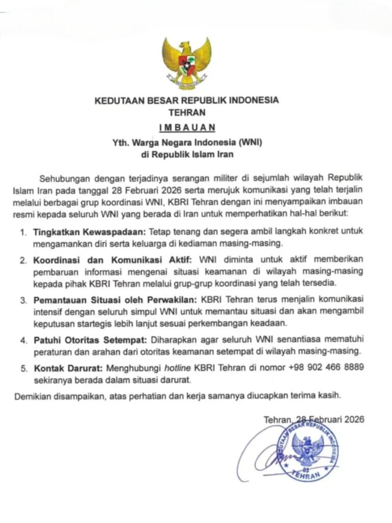KBRI Teheran Imbau WNI di Iran Tingkatkan Kewaspadaan