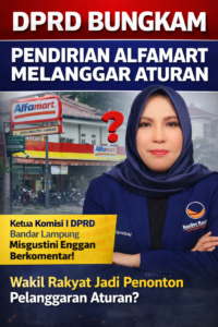 DPRD Bandar Lampung Bungkam Soal Dugaan Pelanggaran Aturan Pendirian Alfamart