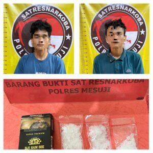 Kedapatan Memiliki Narkotika Jenis Sabu Dua Pria Diamankan Jajaran Sat Res Narkoba Polres Mesuji