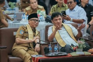 Rahmat Mirzani Djausal Bersama Ketua Komisi III DPR RI Dr. Habiburokhman Hadiri Kuliah Umum dan Pelantikan Pengurus BEM U KBM Unila Periode 2026