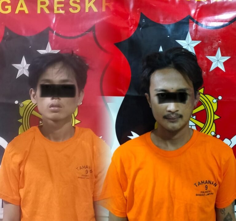 Polisi Bekuk Dua Pencuri Spesialis Rumah Kosong di Tanjung Karang Barat