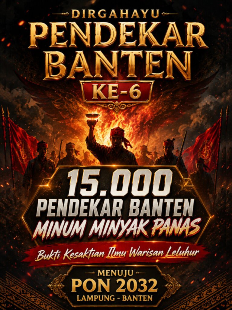 Dirgahayu Pendekar Banten Metro ke-6: 15.000 Pendekar Bangkitkan Kebanggaan Budaya Bangsa Lewat Atraksi Minum Minyak Panas
