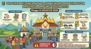 Provinsi Lampung Gelar Program Keringanan Pajak Kendaraan Bermotor 2026, Catat Jadwal dan Skemanya!