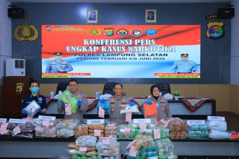 Polda Lampung Ungkap 17 Kasus Narkotika, Sita 179,5 Kg Sabu dan Selamatkan 948 Ribu Jiwa