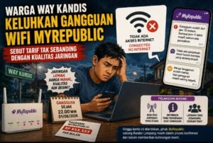 Warga Way Kandis Keluhkan Gangguan WiFi MyRepublic, Sebut Tarif Tak Sebanding dengan Kualitas Jaringan