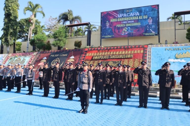 Polres Tanggamus Gelar Upacara Hari Bhayangkara ke 80