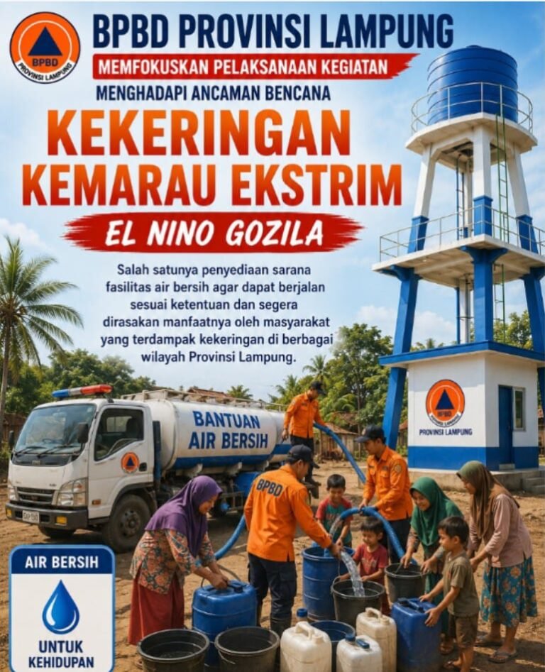 BPBD Provinsi Lampung Bersiap Antisipasi Hadapi Ancaman Bencana Kemarau Ekstrem