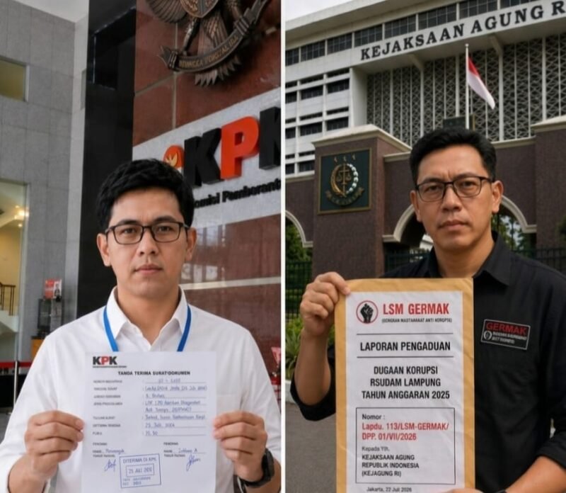 GERMAK Seret BMBK ke KPK dan RSUD Abdul Moeloek ke Kejagung, Desak Dugaan Fee Proyek dan Temuan BPK Diusut Tuntas