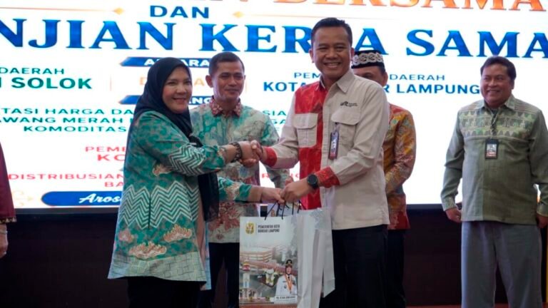 Bandar Lampung dan Kabupaten Solok Jalin Kerja Sama Perkuat Ketahanan Pangan