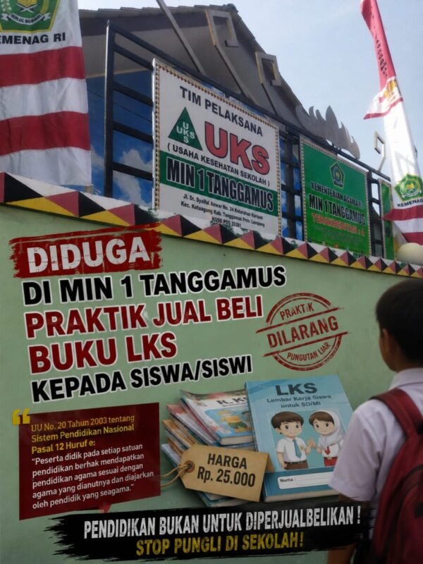 Di Duga Sekolah MIN 1, Kota Agung Tak Perduli Tabrak Hukum Jual Buku LKS Wali Murid Keberatan
