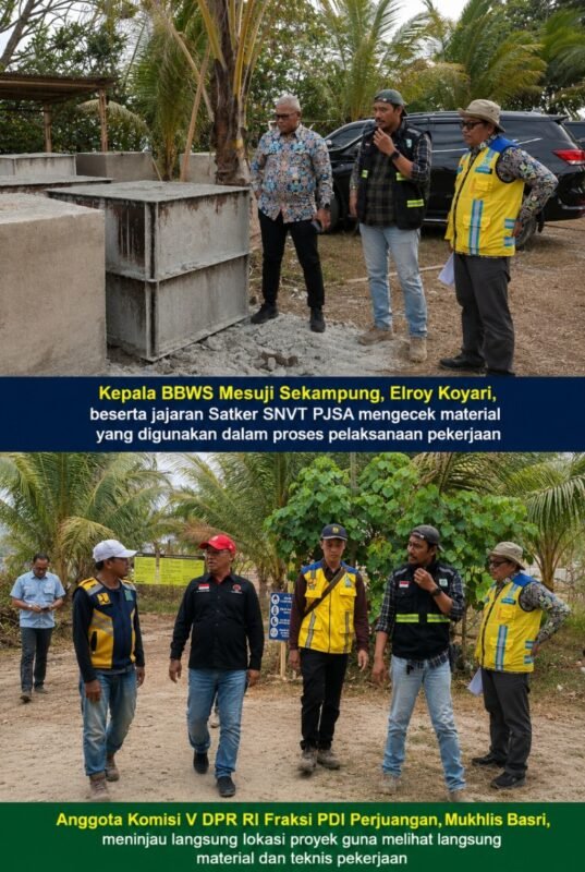 Bantah Isu Pasir Laut, Komisi V DPR RI Pastikan Proyek Pengaman Pantai Pesisir Barat Sesuai Spesifikasi