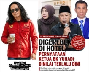 Isu 2 Anggota DPRD Bandar Lampung Digerebek di Hotel, PWRI: Pernyataan Ketua BK Terlalu Dini ‎