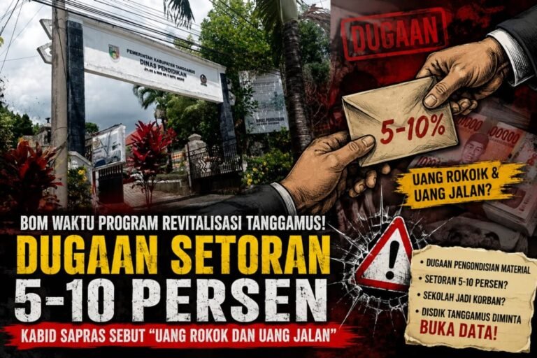 BOM WAKTU PROGRAM REVITALISASI TANGGAMUS” VIRALNYA DI MEDSOS DUGAAN “SETORAN 5–10 PERSEN KABID SAPRAS “UANG ROKOK DAN UANG JALAN.