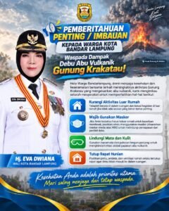 Eva Dwiana Mengimbau Masyarakat Waspada Debu Vulkanik Gunung Anak Krakatau ‎
