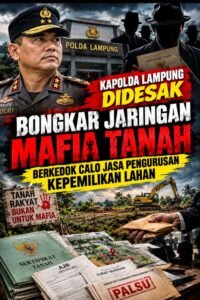 Kapolda Lampung Ditantang Bongkar Dugaan Jaringan Mafia Tanah Berkedok Jasa Pengurusan di Balik PTSL