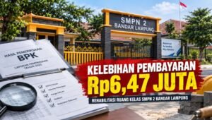 Proyek Rehabilitasi SMPN 2 Bandar Lampung Bermasalah, BPK Temukan Kelebihan Bayar Rp6,47 Juta