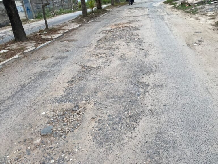 Jalan Raflesia Rusak Setahun Lebih, Warga: Trotoar Tidak Lebih Penting Dari Jalan
