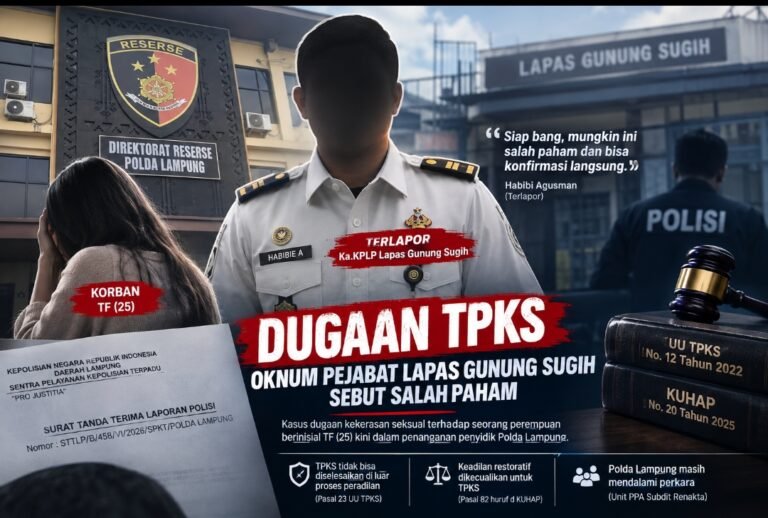 Pelapor Disebut Hamil, Terlapor Dugaan TPKS Oknum Pejabat Lapas Gunung Sugih Sebut Salah Paham
